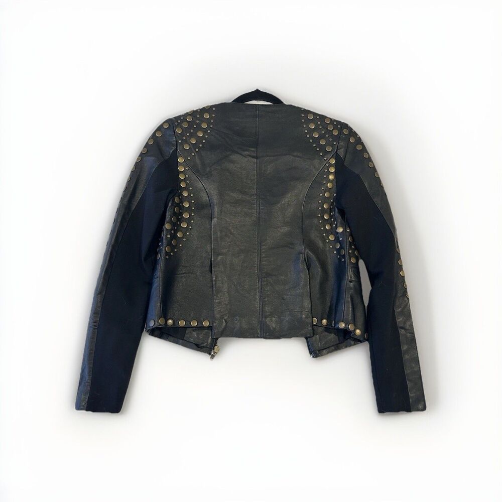 Gorgeous Lambskin leather Moto Jacket Studded XS - Picture 2 of 6